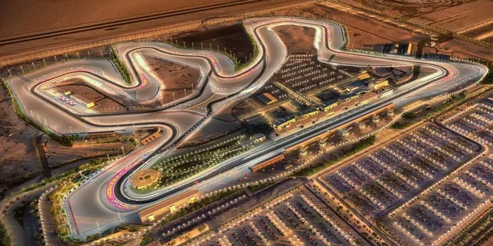 Rennstrecke Katar aus der Vogelperspektive